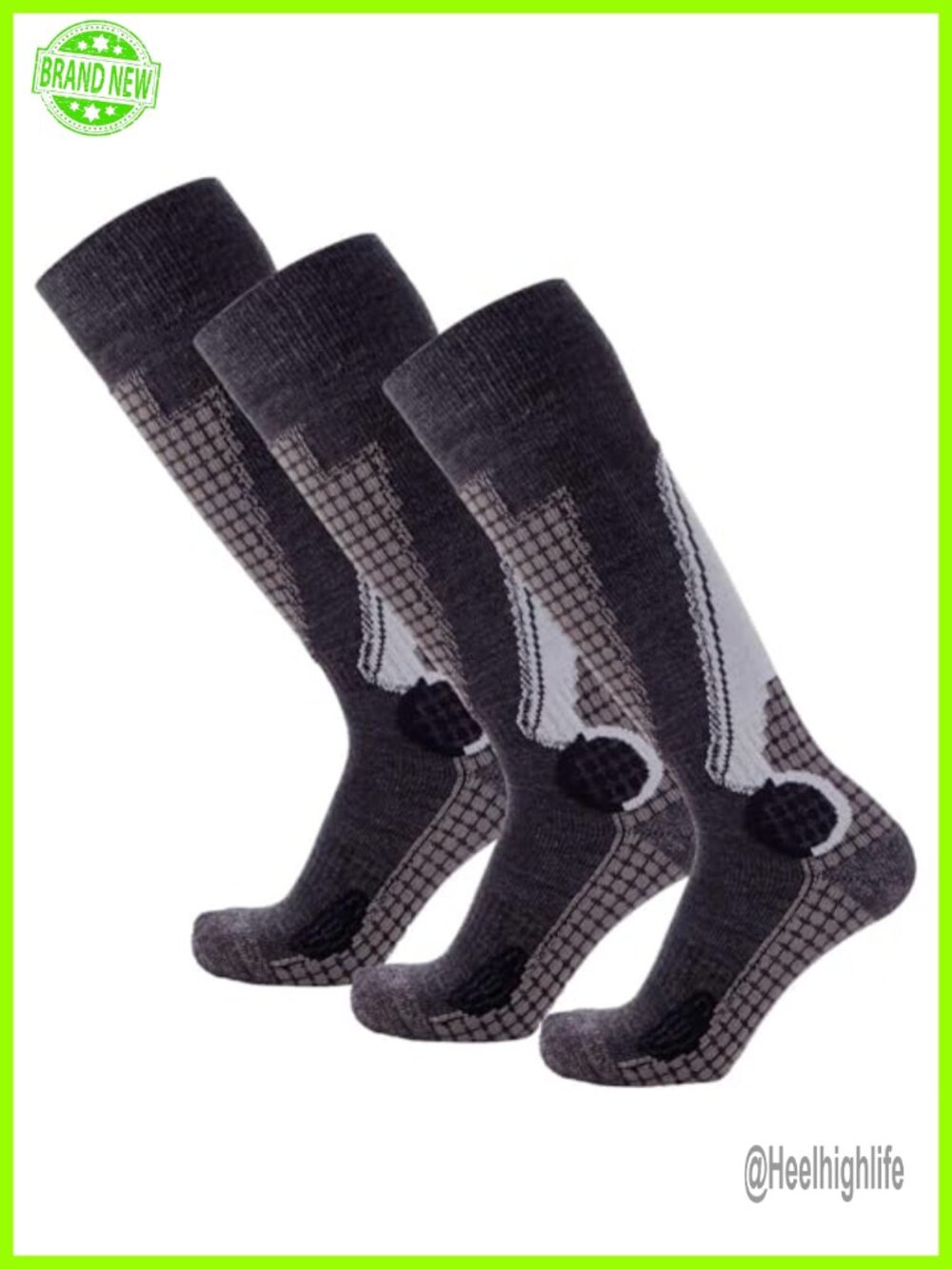 Merino Wool Ski Socks Knee-High Thermal OTC Socks for Skiing Snowboarding